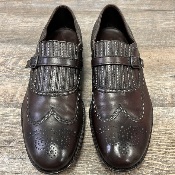 Bottega Veneta Men’s Wing Tip Single Monk Strap Loafers-Made in Italy Size 43/10 - Picture 2 of 11